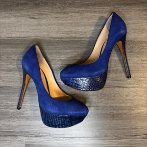 Elegant Blue Platform Heels